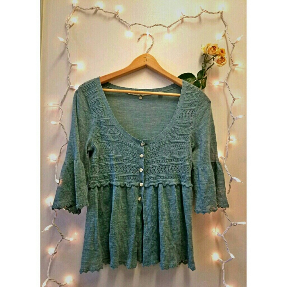 Hippy Blouse With Flower Buttons